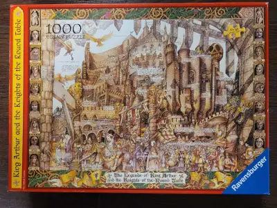 Ravensburger 1000 piece jigsaw puzzle. King Arthur and the knights of the round table. 25$