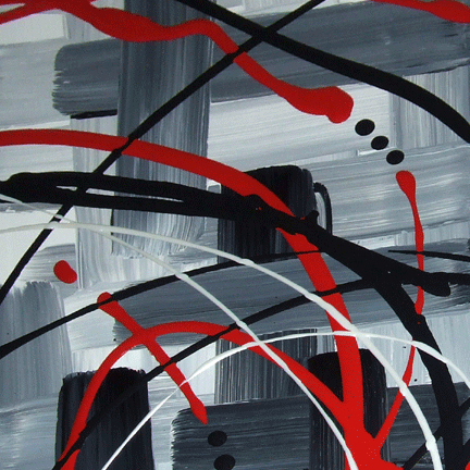 Chaotic Love 50"x30" Original Art Hand-Painted Abstract Painting in Home Décor & Accents in Saskatoon - Image 5