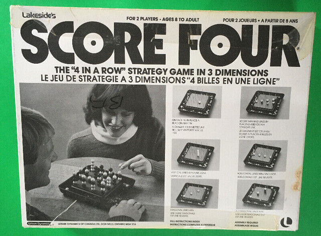 Score Four, 4 In a Row Strategy Game, Lakeside, 1978 Complete in Arts & Collectibles in Dartmouth - Image 4