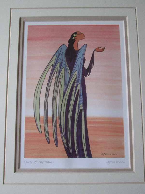 Native Art, Framed Set of 3, Loyan Mani (Maxine Noel) in Arts & Collectibles in Kingston - Image 3