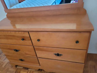 Dresser with mirror and matching nightstand 