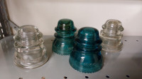 Telephone Insulators 2 Blue 2 clear OBO