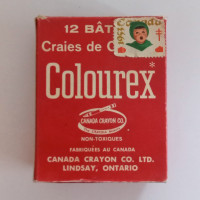 Vintage 1933 - 1958 Canada Crayon Colourex Coloured Chalk Box