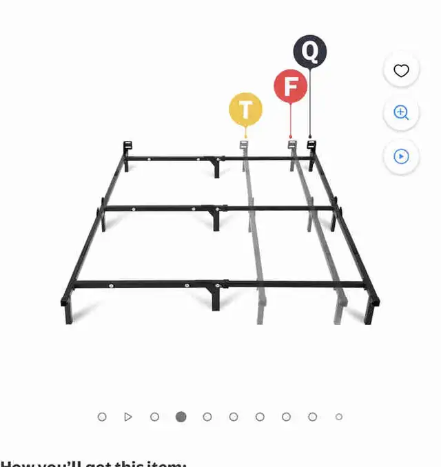 Metal Bed Frame  in Beds & Mattresses in Mississauga / Peel Region - Image 2