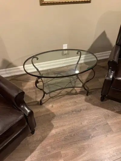 Wrought Iron & Glass Coffee & End Tables, View more