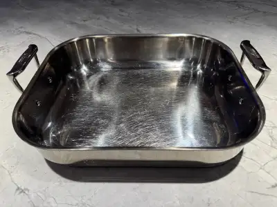 All-Clad Stainless Steel Roasting Pan with Rack – 16×13, View more