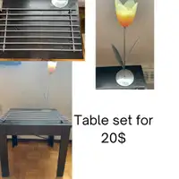 Table inclusion candle holder