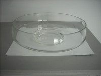 CLEAR GLASS FRUIT VEGETABLE BOWL 10.25" FOR SALE