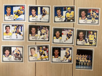 Lot of 12 1988-89 Panini Los Angeles Kings hockey stickers