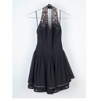 Ted baker dress size 2 as new black with sequins halter style