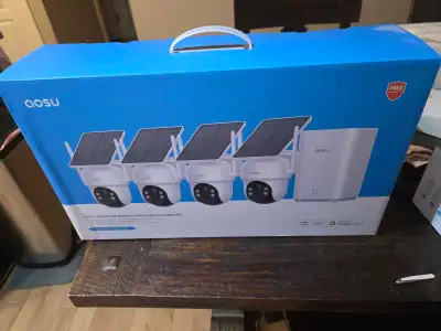 Solar Powered Wireless Security Camera Kit with 4 Cameras & Base, View more