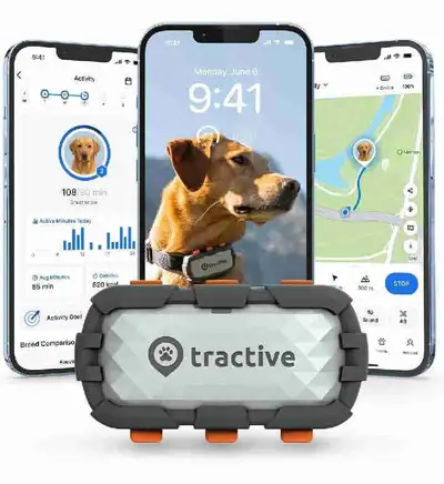 Tractive XL Smart Dog GPS Tracker | Live Pet Tracker with Virtua, View more