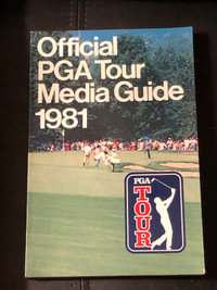 Official PGA tour golf media guide 1981