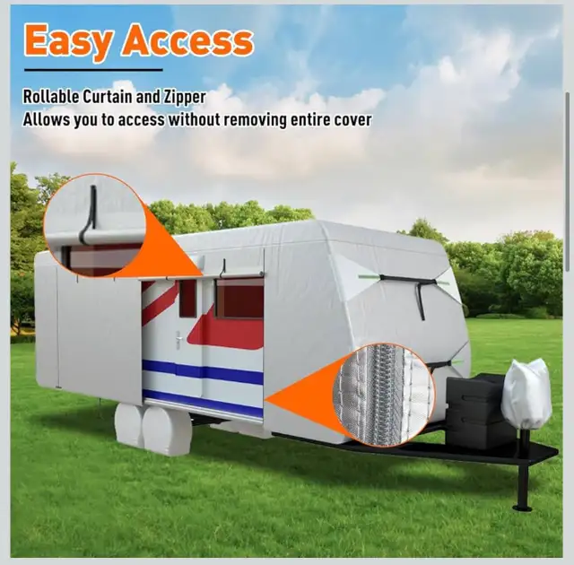 Brand New RV Cover 18–20 FT | Heavy Duty 300D Waterproof | Full  in RV & Camper Parts & Accessories in Burnaby/New Westminster - Image 4