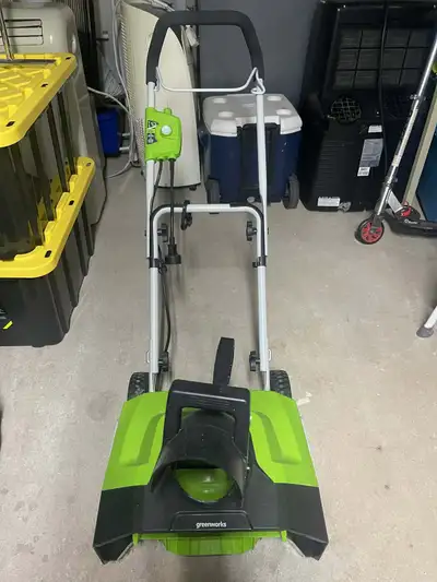 Greenworks corded snowblower 16”, View more