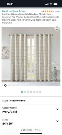 Gold & Ivory Curtains