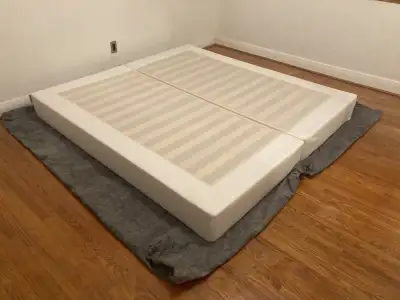PAIR OF IKEA ESPEVAR SLATTED MATTRESS BASES KING/TWIN WITH COVER, View more