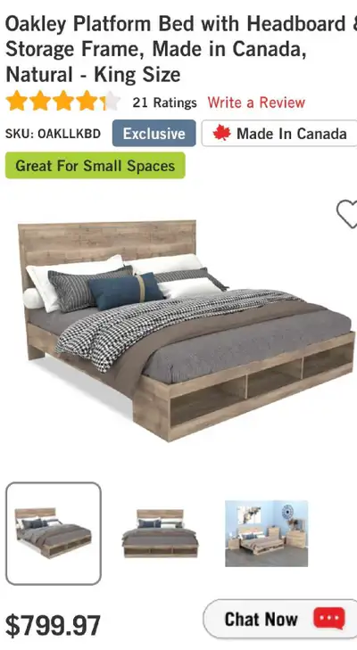 Oakley King bed, View more