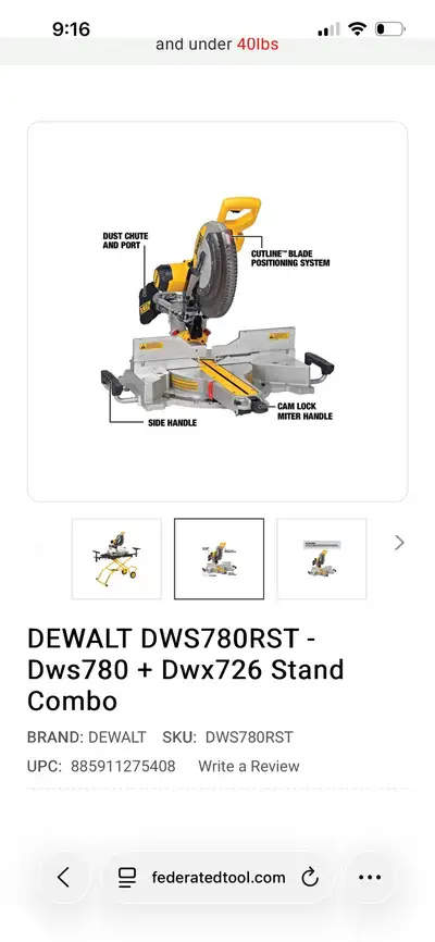 portable mtire dewalt 50v saw, View more