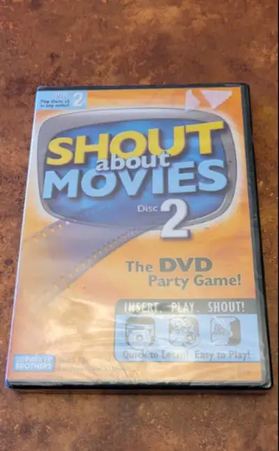 Sealed Shout about Movies Disc 2 Dvd party game. $5 Pick up in Montgomery