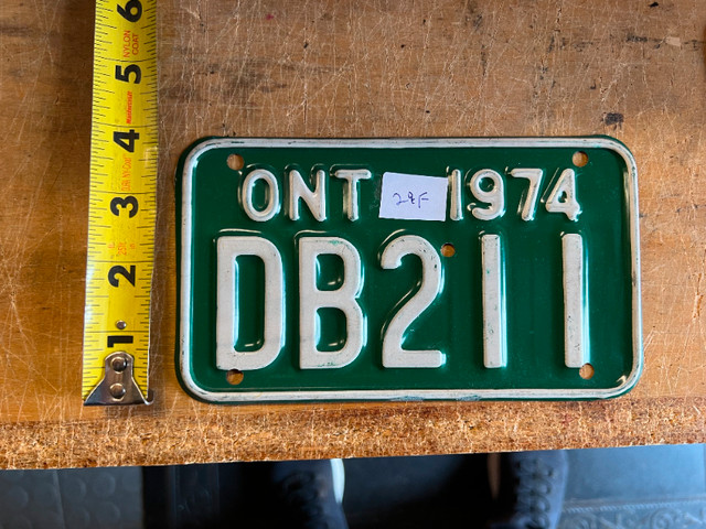 OLDER ONTARIO MOTORCYCLE / SNOWMOBILE PLATE 1974 in Arts & Collectibles in Mississauga / Peel Region - Image 2