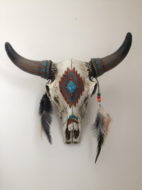 Decorative cow skull