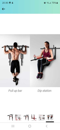 Onetwofit Multifunctional Wall Mounted,Pull up Bar/Chin up Bar