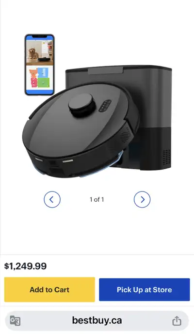 Keep your home effortlessly clean with this used robot vacuum! It boasts powerful suction, smart nav...