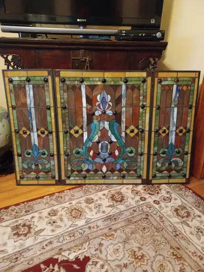 STAIN GLASS FIREPLACE SCREEN, View more
