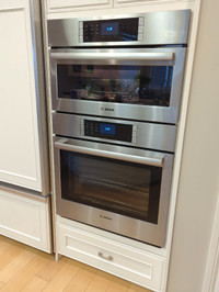 Bosch double wall oven 30" with combi steam oven