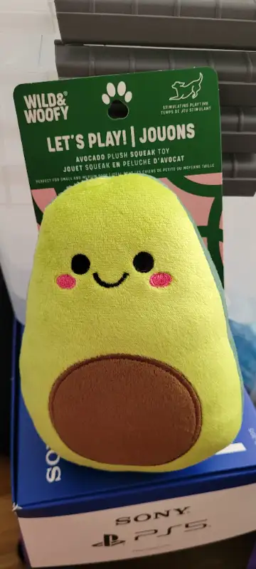 Dog plush squeak toy avocado Brand new, View more