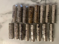 LOT OF NICKEL ROLLS 1939 TO 1952 - INHERITANCE