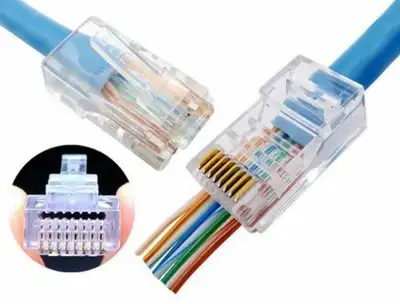 CAT5E / CAT5 Connectors w/pass through ends, View more