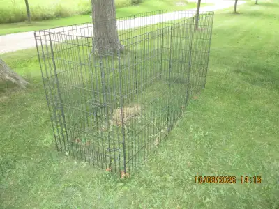 Black metal dog fencing, View more