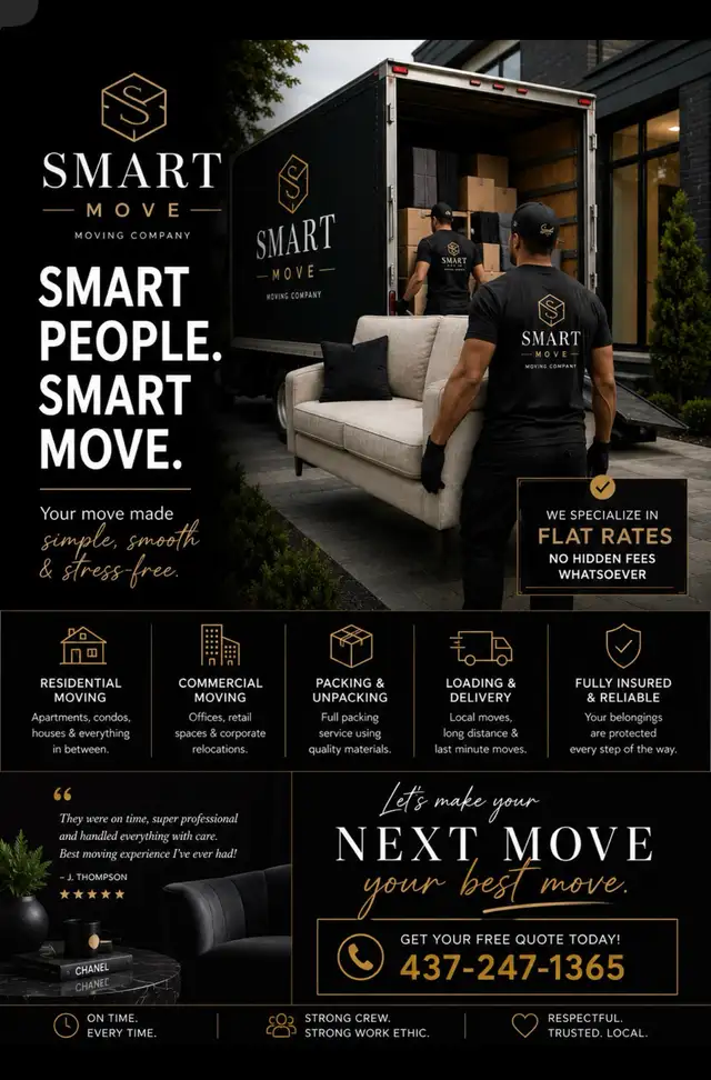 Professional Movers | Flat Rates | No Hidden Fees GTA