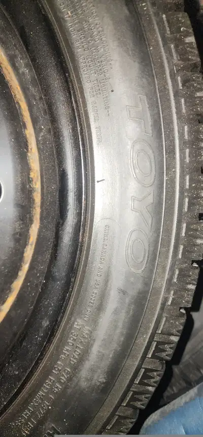 4 winter tires on honda rims . WINTER TIRES 225/50R17 TREAD 70 -80% LEFT .. GREAT DEAL $200.00 FIRST...