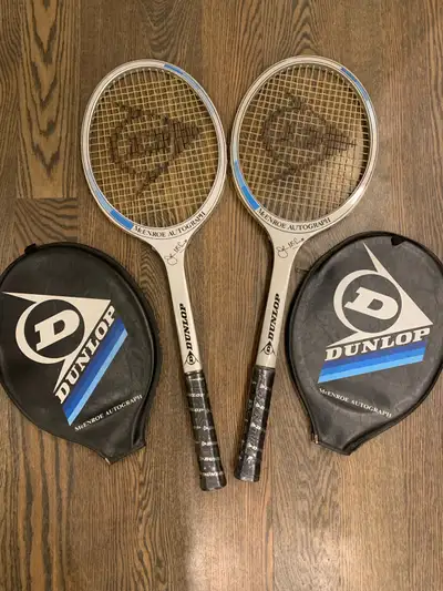 New Vintage Dunlop McEnroe Autograph Tennis Rackets , View more