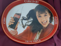 Vintage 1982 Coca-Cola Coke is it! Metal Beverage Serving Tray