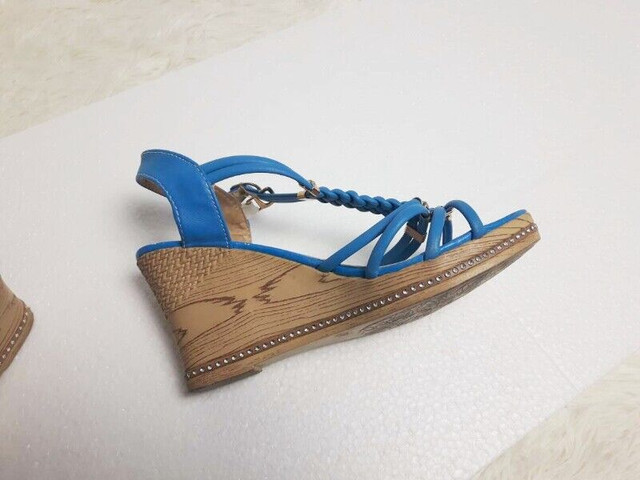 Blue Braided Gladiator Wedges Size 6 Shoes in Women's - Shoes in Cambridge - Image 2