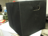 new 3 x Black Fabric Cubes Storage Containers