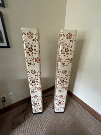 Pair of decorative floor lamps