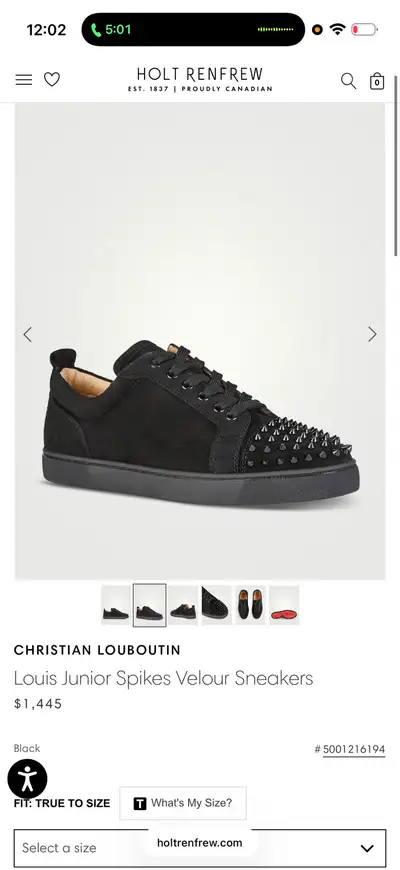 Louis Junior Spikes Velour Sneakers , View more