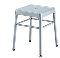 Safco 18" Nylon Steel Backless Guest Stool in Silver