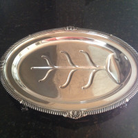 Silver Plate Footed Oval Turkey Meat Platters $20 EACH