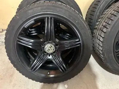 Set Of 4 Winter Tires & Rims For Sale ! Asking 750$ Please Note: Alloy Rims Do Have Previous Curb Ra...