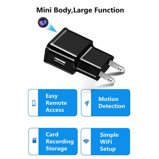 Surveillance 1080P Wifi Plug Mini Cameras USB Audio Micro Camcor dans Appareils électroniques  à Ville de Montréal - Image 3