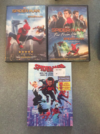 Marvel DVDs EUC Spider-Man Homecoming Far From Home Into Verse