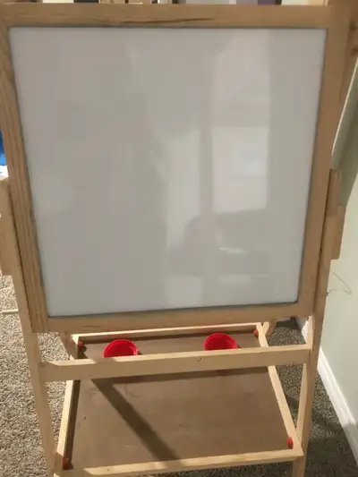 Kids wooden white and black board stand, View more