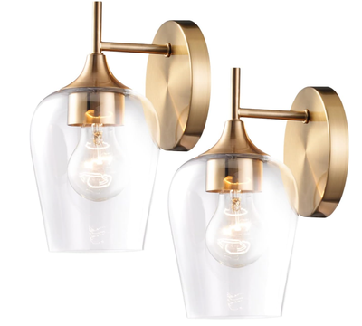 Gold Sconces Wall Lighting Set of 2 5623, View more