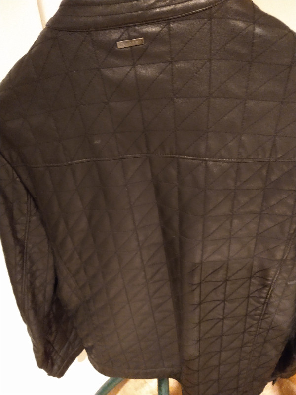Calvin Klein Winter Jacket Coat Manteau Faux Cuir Leather Men dans Hommes  à Ville de Montréal - Image 3